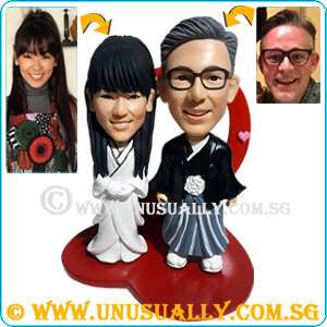 Personalized 3D Sweet Kimono Couple Figurines